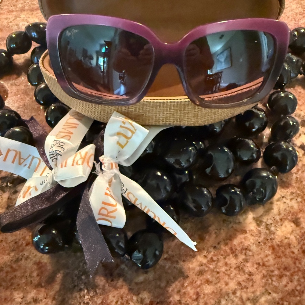 Maui Jim Purple and Black Sunglasses Sporty Design